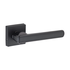 Jainson Locks Saga Enzo Rose Door Handle Set Black Finish